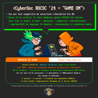 Comunicat de presă: Începe Campionatul Național de Securitate Cibernetică – RoCSC2024